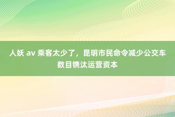 人妖 av 乘客太少了，昆明市民命令减少公交车数目镌汰运营资本