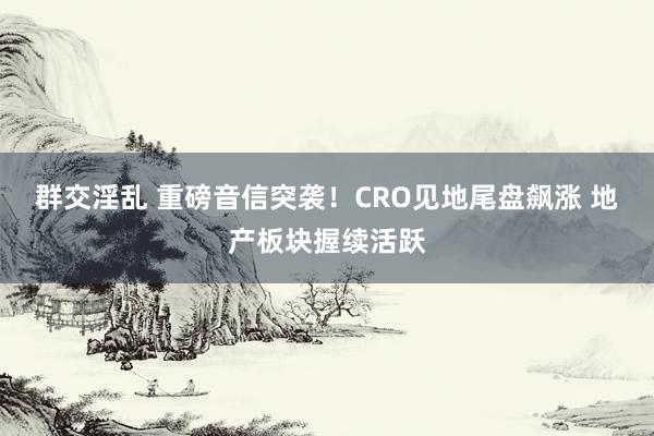 群交淫乱 重磅音信突袭！CRO见地尾盘飙涨 地产板块握续活跃