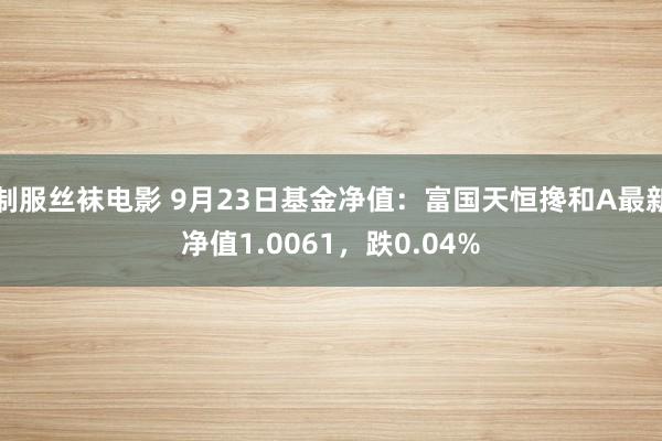 制服丝袜电影 9月23日基金净值：富国天恒搀和A最新净值1.0061，跌0.04%