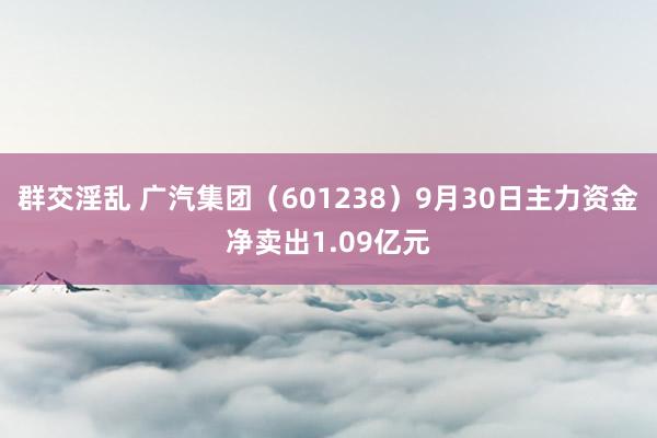 群交淫乱 广汽集团（601238）9月30日主力资金净卖出1.09亿元