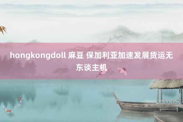 hongkongdoll 麻豆 保加利亚加速发展货运无东谈主机