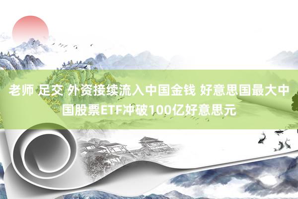 老师 足交 外资接续流入中国金钱 好意思国最大中国股票ETF冲破100亿好意思元