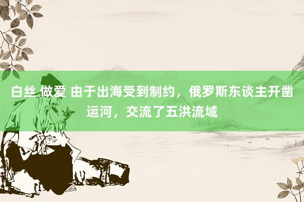 白丝 做爱 由于出海受到制约，俄罗斯东谈主开凿运河，交流了五洪流域