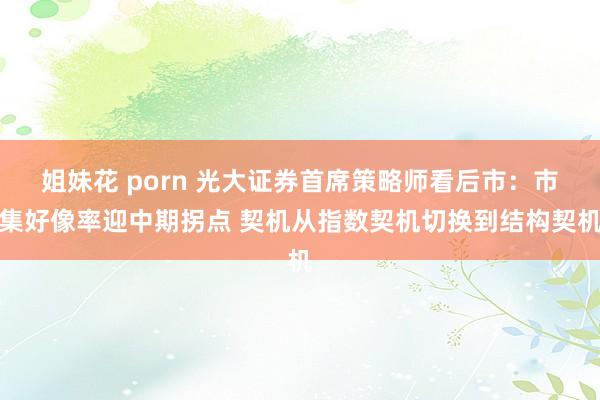 姐妹花 porn 光大证券首席策略师看后市：市集好像率迎中期拐点 契机从指数契机切换到结构契机