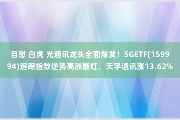 自慰 白虎 光通讯龙头全面爆发！5GETF(159994)追踪指数逆势高涨翻红，天孚通讯涨13.62%