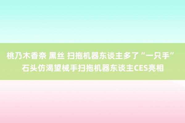 桃乃木香奈 黑丝 扫拖机器东谈主多了“一只手” 石头仿渴望械手扫拖机器东谈主CES亮相