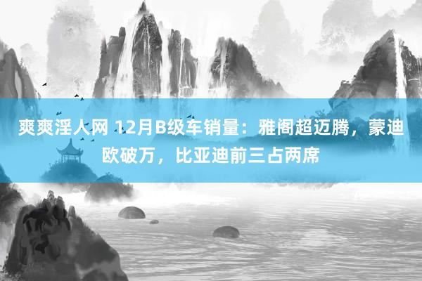 爽爽淫人网 12月B级车销量：雅阁超迈腾，蒙迪欧破万，比亚迪前三占两席